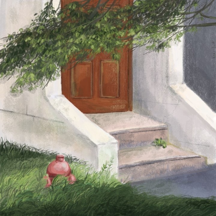 A digital painting of a corner of Shanghai by Leyao Tan